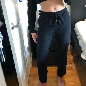 H&M Navy striped trousers